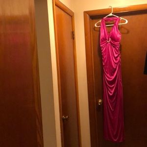 Full Length Formal Halter Top Dress